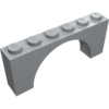 12939 - Arch 1 x 6 x 2 - Thin Top without Reinforced Underside
