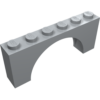 15254 - Arch 1 x 6 x 2 - Medium Thick Top without Reinforced Underside