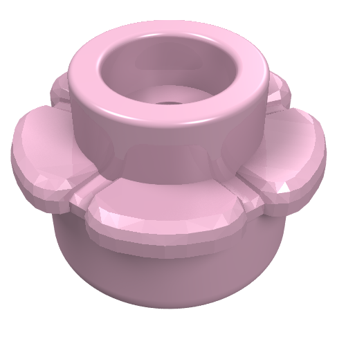 24866 - Plate, Round 1 x 1 with Flower Edge (5 Petals)
