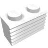 2877 - Brick, Modified 1 x 2 with Grille / Fluted Profile