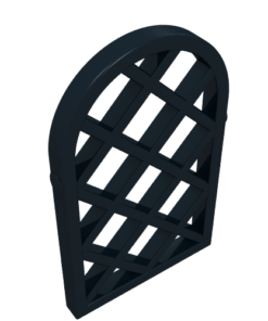 30046 - Pane for Window 1 x 2 x 2 2/3 Lattice Diamond with Rounded Top