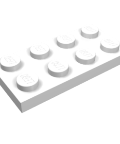 3020 - Plate 2 x 4 - White, New