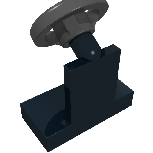 3829c01 - Vehicle, Steering Stand 1 x 2 with Black Steering Wheel