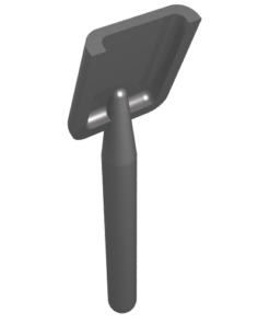 3837 - Minifigure, Utensil Shovel / Spade - Handle with Round End