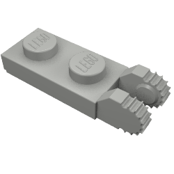 44302 - Hinge Plate 1 x 2 Locking with 2 Fingers on End (Undetermined Type)