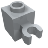 60475b - Brick, Modified 1 x 1 with Open O Clip (Vertical Grip) - Hollow Stud