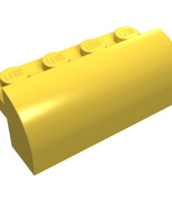 6081 - Slope, Curved 2 x 4 x 1 1/3 with 4 Recessed Studs