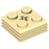 71752 - Brick, Modified 2 x 2 x 2/3 Ribbed with Axle Hole