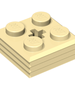 71752 - Brick, Modified 2 x 2 x 2/3 Ribbed with Axle Hole