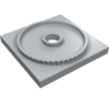 61485 - Turntable 4 x 4 Square Base, Locking