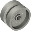 66727 - Wheel 18mm D. x 12mm with Pin Hole and Stud, Dotted Brake Rotor Lines
