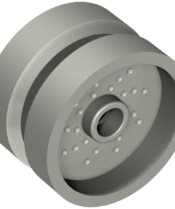 66727 - Wheel 18mm D. x 12mm with Pin Hole and Stud, Dotted Brake Rotor Lines